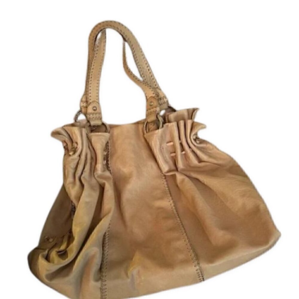Leather Hobo Shoulder Bag Slouchy Magnetic - Picture 3 of 5
